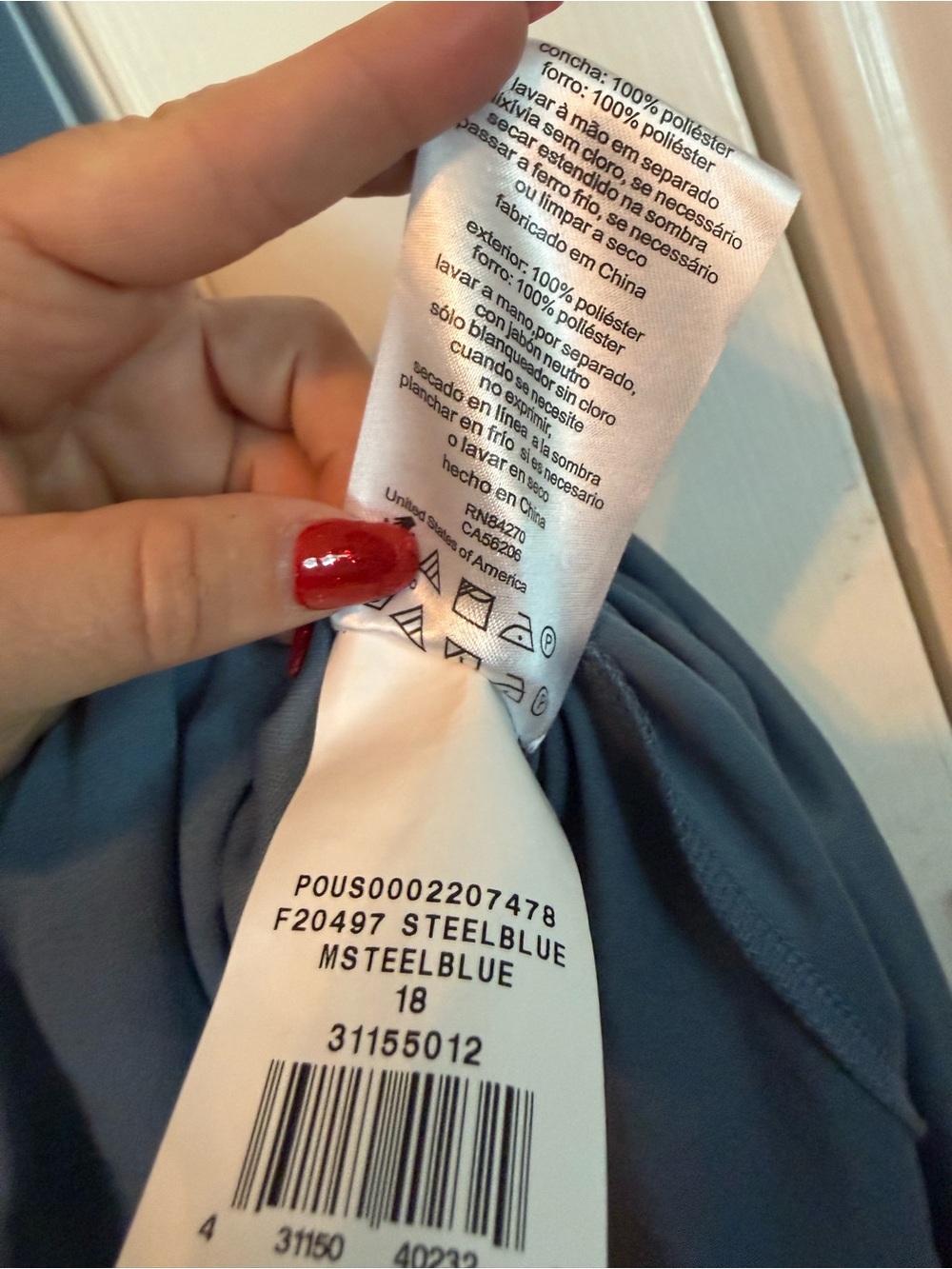 💙✨ DB Studio Celebrate Steel Blue Chiffon Bridesmaid Dress Size 18 | Tie Back - Picture 8 of 9